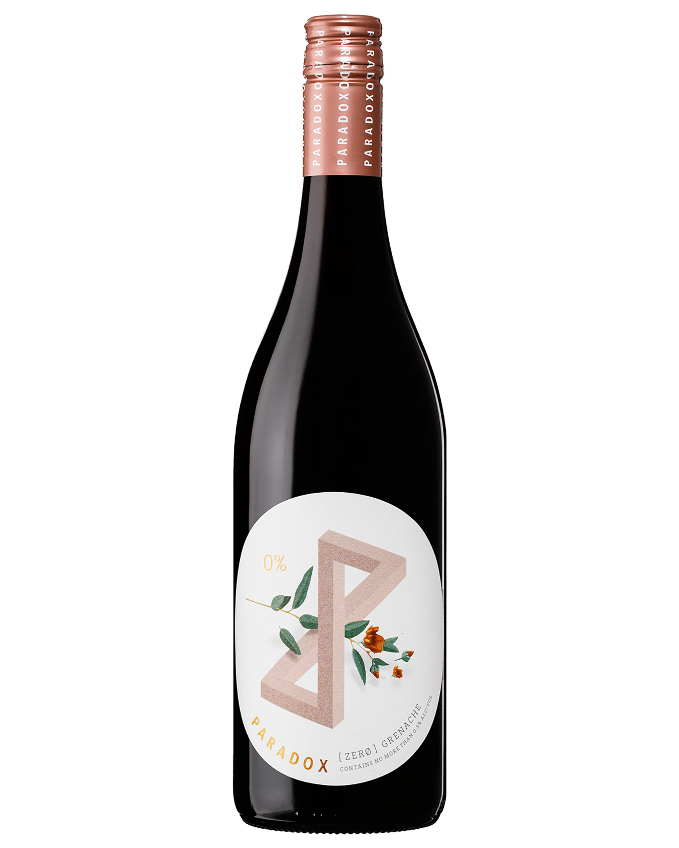 A bottle of the Paradox Zero Alc Grenache