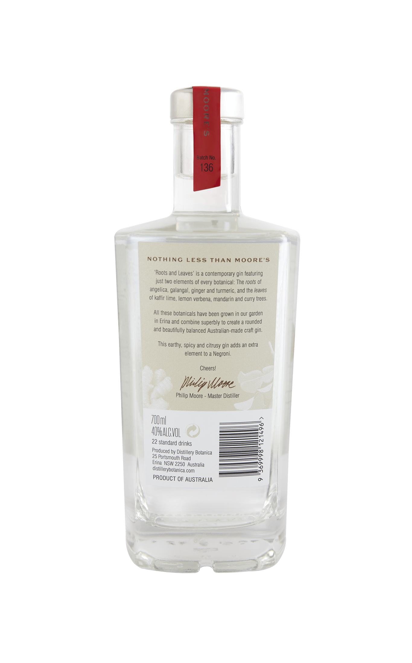 Buy Moore's Gin Roots And Leaves Dry Gin Online (Lowest Price Guarantee