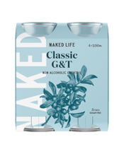 Naked Life Gin & Tonic 250ml<br> 250mL A complex yet familiar experience through distilled botanicals and extracts of lemon, bitter orange and chinchona, top noted with Juniper berry. A subtlly bitter, crisp and refreshing experience, best served over ice with sweet or savoury garnish.