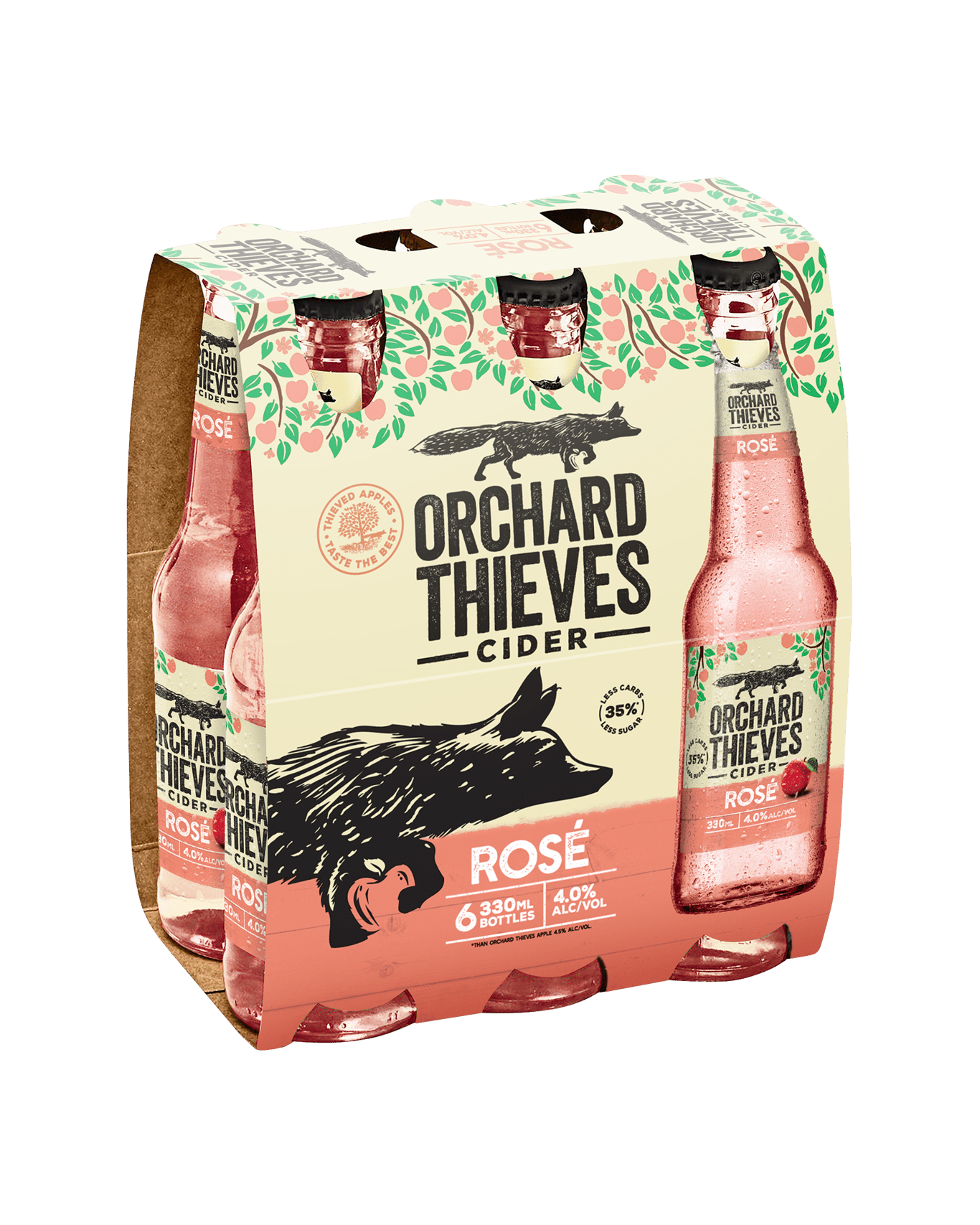 Buy Orchard Thieves Rose Cider Lower Sugar 330ml Online Unbeatable