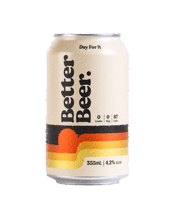 Better Beer Zero Carb Lager<br>Can 355ml 355ML When you want a beer, but it needs to be Better. Crisp, refreshing and hitting all the right notes, Better Beer is zero carb and easy drinking. We made Better Beer for you. 87 calories, everyday drinking. You are Welcome.