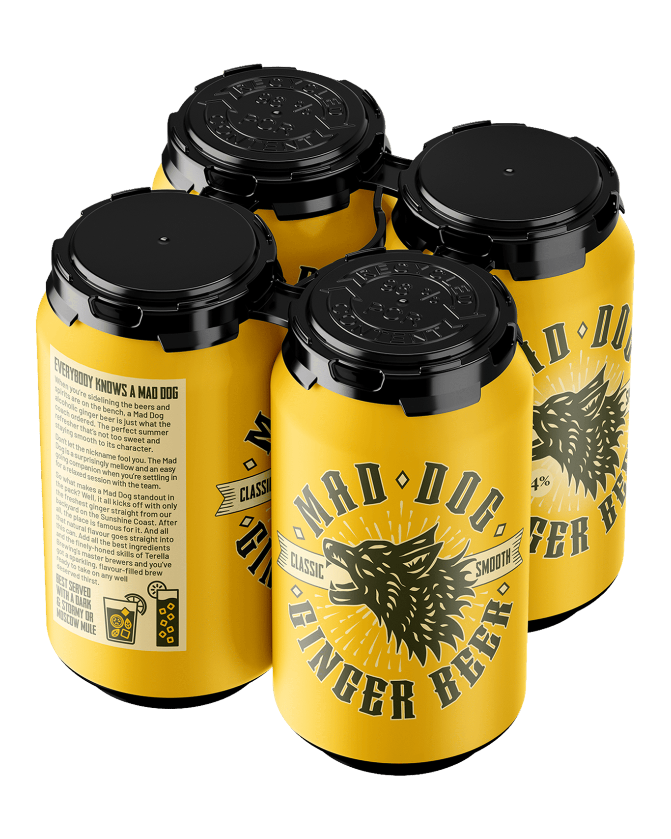 Buy Mad Dog Mad Dog Ginger Beer Cans 375ml Online @Lowest Price