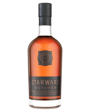  Starward Octave Barrels<br>Single Malt... 700ML We aged Octave Barrels in Yalumba’s iconic The Octavius Shiraz barrels. It took some of the world’s oldest Shiraz plantings, Australia’s oldest family-owned winery and Starward’s progressive red-wine-barrel maturation to make this distinctly Australian single malt.<br><br />When a whisky speaks to Australia’s wine heritage - and Australia's whisky future - you know it’ll be delicious. Especially when it brings the bold flavours you’d expect from Barossa Shiraz barrel maturation.