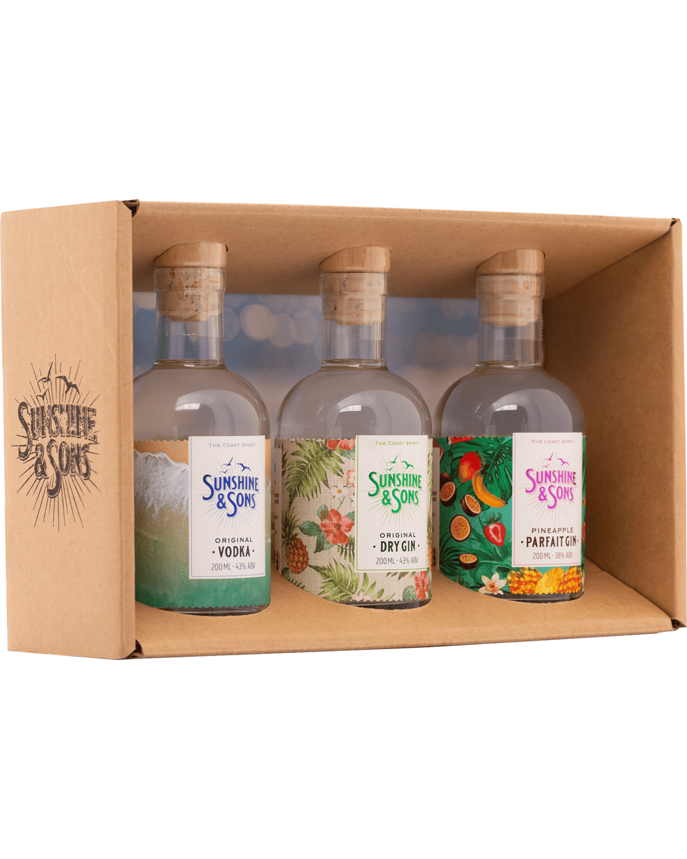 Sunshine And Sons Original Triple Gin Pack 200ml Unbeatable Prices Buy Online Best Deals With