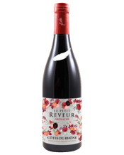 Guillaume Gonnet Le Petit<br>Reveur Grenache... 750mL Le Petit Reveur (the little dreamer) is a blend of 85% grenache and 15% syrah hand picked from 40 to 45 year old vines in the Rhone Valley. This delightful example of a Cotes du Rhone red exhibits crème de cassis, cherries, and a lovely note of licorice on the palate, mixed with pepper and Asian spices. Imagine yourself enjoying this wine with a lovely mixed plate of charcuterie and cheese, a gourmet pizza or something a little different like Peking duck pancakes. Yum!
