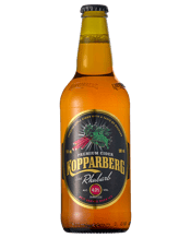  Kopparberg Rhubarb 500ml  500mL Swedish cider made from the fermentation of apples and the finest soft waters sourced from the town of Kopparberg – then infused with Rhubarb delivering a truly unique, fruity taste, refreshing to the last drop.