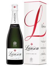  Lanson Le White Label<br>Champagne Sec  750mL Harmonious and delicate, Le White Label Sec is a perfect introduction to the Lanson Champagne style with its balance between freshness and subtle sweetness. A meticulous selection of the finest Crus of Champagne, a selection of reserve wines spanning 20 years and longer than usual ageing time results in a serious yet approachable wine. Straw Yellow with lively, fine bulles hint at aromas of white flowers, summer pears and mineral notes. The palate is soft, delicate and concentrated with white fr