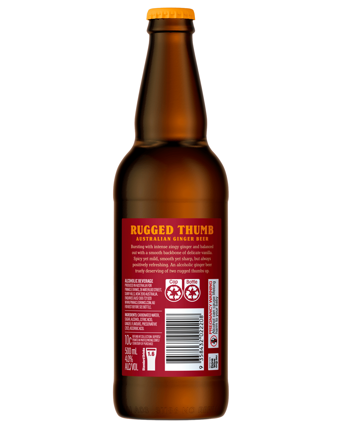 Buy Rugged Thumb Ginger Beer Bottle 500ml Online (Lowest Price