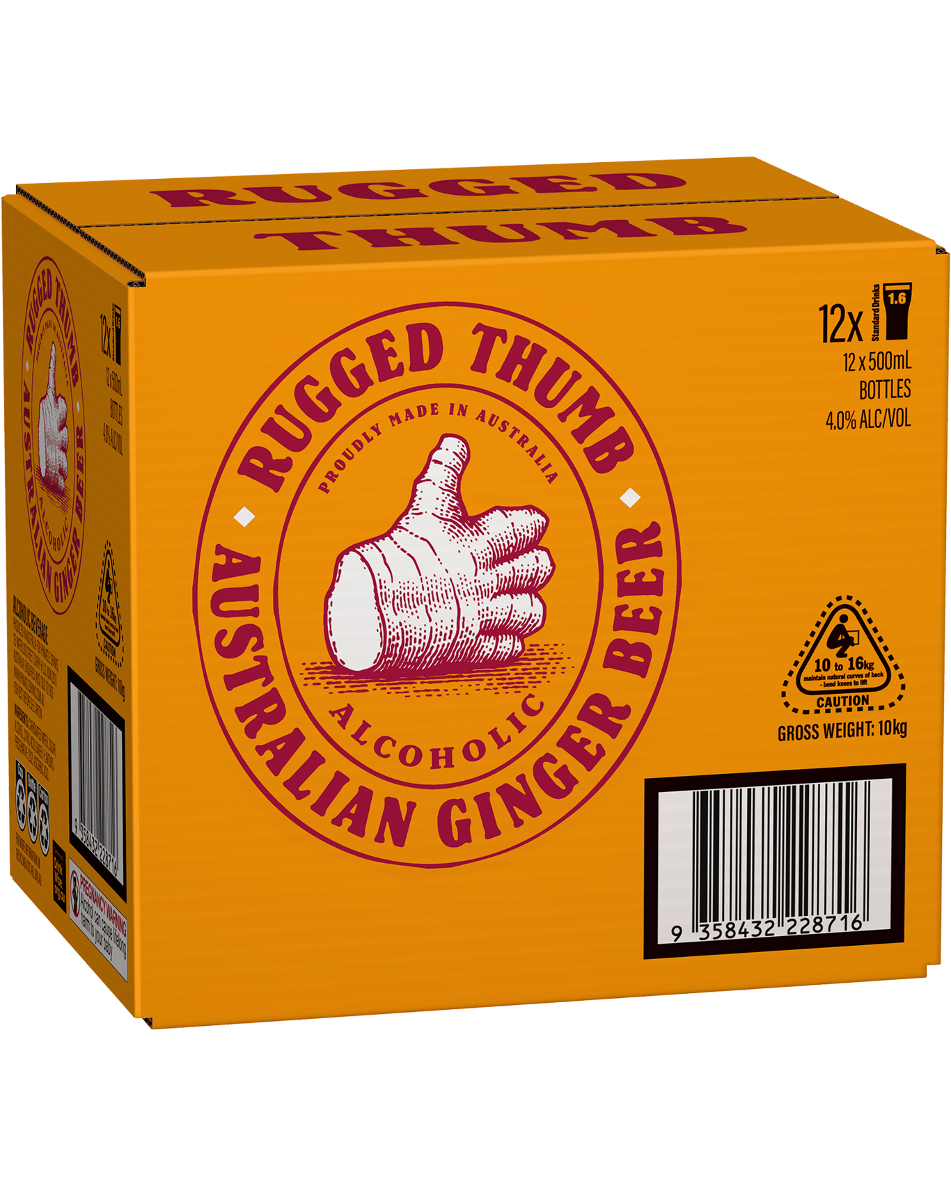 Buy Rugged Thumb Ginger Beer Bottle 500ml Online (Lowest Price