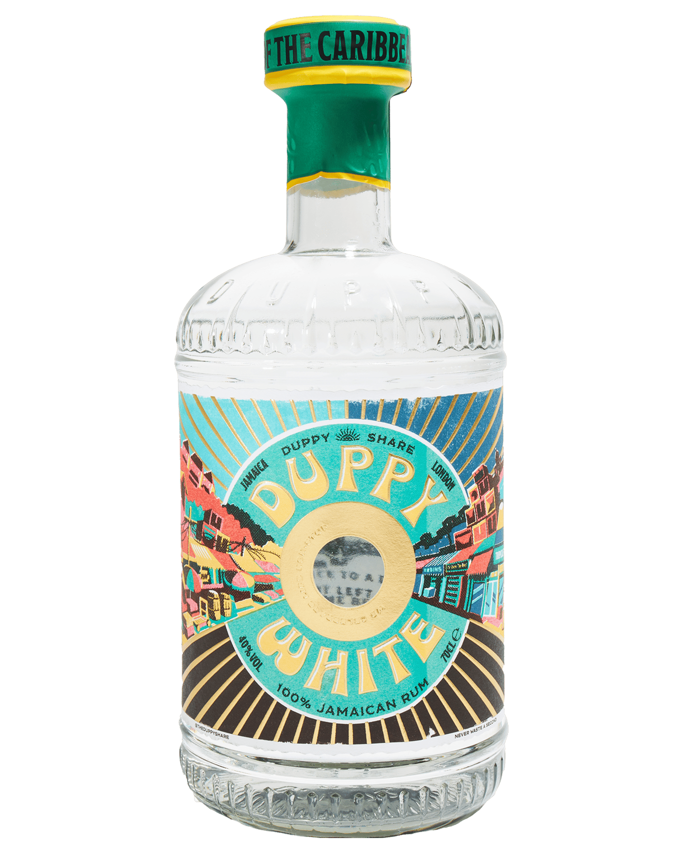 A bottle of Duppy Share White Caribbean Spirit
