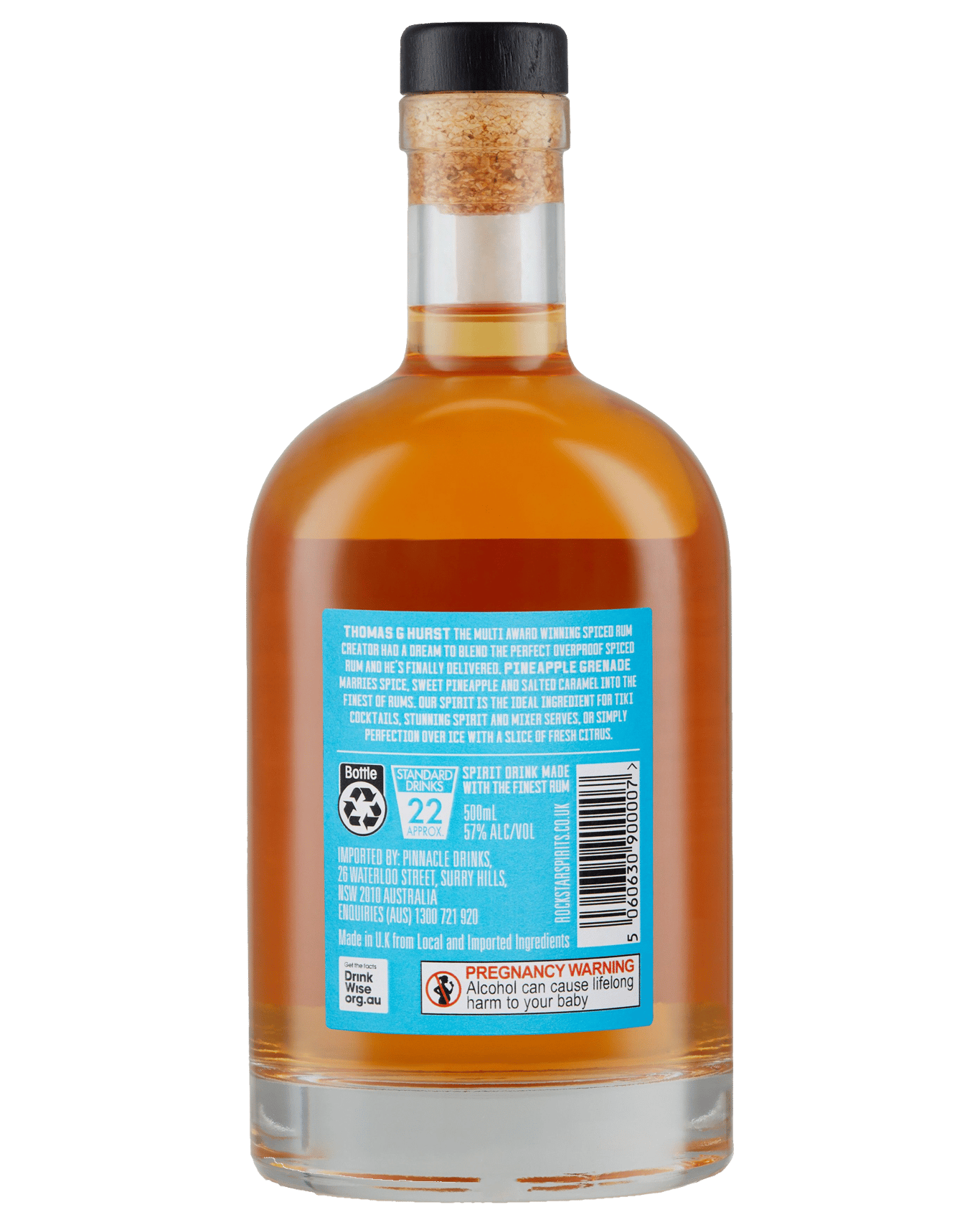 Buy Rockstar Spirits Pineapple Grenade Navy Strength Spiced Rum 500ml