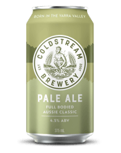  Coldstream Brewery Pale Ale  375mL Our expression of an Australian style pale ale is a light & floral one with a balanced bitterness throughout.Using Maris Otter & Joe White Munich malts to create a rich & slightly nutty base.