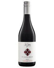  St Johns Wine Margaret River<br>Brook Shiraz 2023  750ML This medium-bodied Shiraz is fruit-forward and elegantly balanced, with a classy oak influence. Aromas of violets, plum, cherry, and warm spice lead into a plush palate brimmingwith dark mulberries, blueberry, and ripe plum. Subtle notes of licorice and dark chocolate add depth, while fine tannins provide structure. The finish lingers with red currant and a touch of chocolate, delivering a refined and approachable wine.