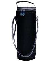  Coolpod Freezable Wine<br>Cooler Bag Black Grey   Wine cooler bag to carry your favourite drink to your favourite BYO restaurant. Not only will it stay cool whilst travelling but right throughout your entire meal. Also great for sporting events, picnics, travelling etc. Fits a standard wine bottle(including champagne and riesling sizes). Never drink warm wine again! The entire bag has concealed coolant ice packs for maximum efficiency.