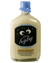  Kleiner Feigling Coco<br>Biscuit (coconut)... 500mL Part of the 'Fancy Flavours' series by Kleiner Feigling, biscuit dough and creamy coconut go hand in hand in this vodka-based liqueur. Served ice-cold, you get an exotic pastry sensation in your glass