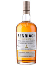  Benriach Smoke Season<br>Speyside Single... 700ML Smoky whiskies are not traditionally associated with Speyside, but look back through its distilleries’ archives and it’s clear that heavily peated single malts were the preferred palate of the region back in the 19th century. Both intensely smoked and exquisitely sweet, the special edition has been two-cask matured in both American virgin oak and bourbon barrels - wood types intentionally selected to amplify the toasted sweet notes in Benriach’s smoky spirit. "Celebrating the time of year where