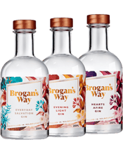 Brogan's Way Gin Gift Pack 3<br>X 200ml  600ML At Brogan's Way we believe there is a gin for everyone. This Gin Gift Pack is ideal for gin lovers looking to experience premium hand crafted gins from an award winning Melbourne based distillery.<br />There are three gins from our core range, all created by Brogan herself. Enough tr out out in your favourite cocktails or mix and share.<br />The pack contains 200 ML of Everyday Salvation Gin our Austraian Dry Gin, 200 ML of Evening Light Gin an approachable New Age style gin and 200 ML of Hearts