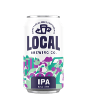  Local Brewing Co Ipa 375ml  375ML Our classic West Coast IPA is crafted with a rich malt body and balanced piney bitterness. You'll get huge hits of grapefruit with this delightfully hoppy beer. For the adventurous drinker