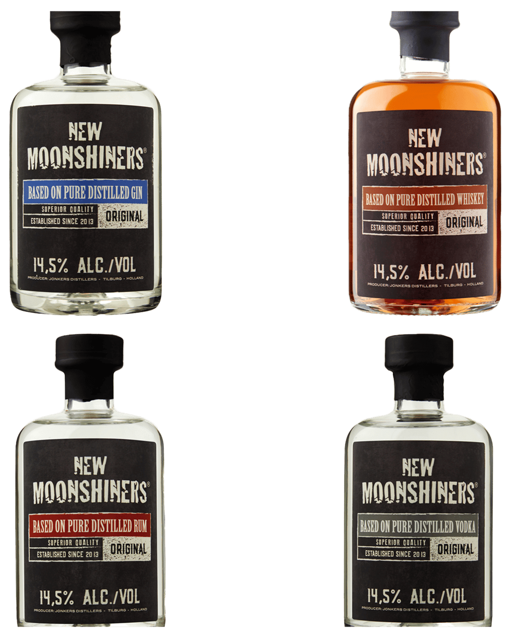 new-moonshiners-4-pack-1xgin-1xwhiskey-1xrum-1xvodka-boozy