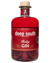  Deep South Distillery Ruby<br>Gin 200ml  200mL Ruby Gin is our fun Gin.&nbsp; Heady scents of Rose and Lavender blend with the&nbsp;deeper, darker fruity notes of Honeybush lifted by the&nbsp;exotic&nbsp;scent of Hibiscus. &nbsp;The colour is derived from an infusion with Hibiscus flowers. &nbsp;This is a Gin that invites exploration and is superb with flavoured tonics, and abundant fruit for delicious cocktails with a contemporary style.