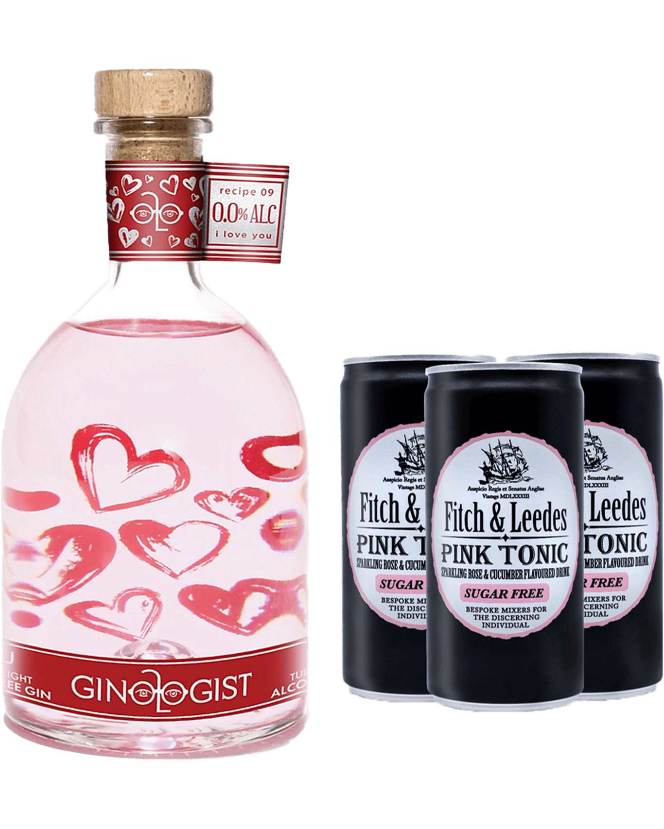 Buy Ginologist Gift Pack Duo I Love You Nonalcoholic Gin 750ml & Fitch