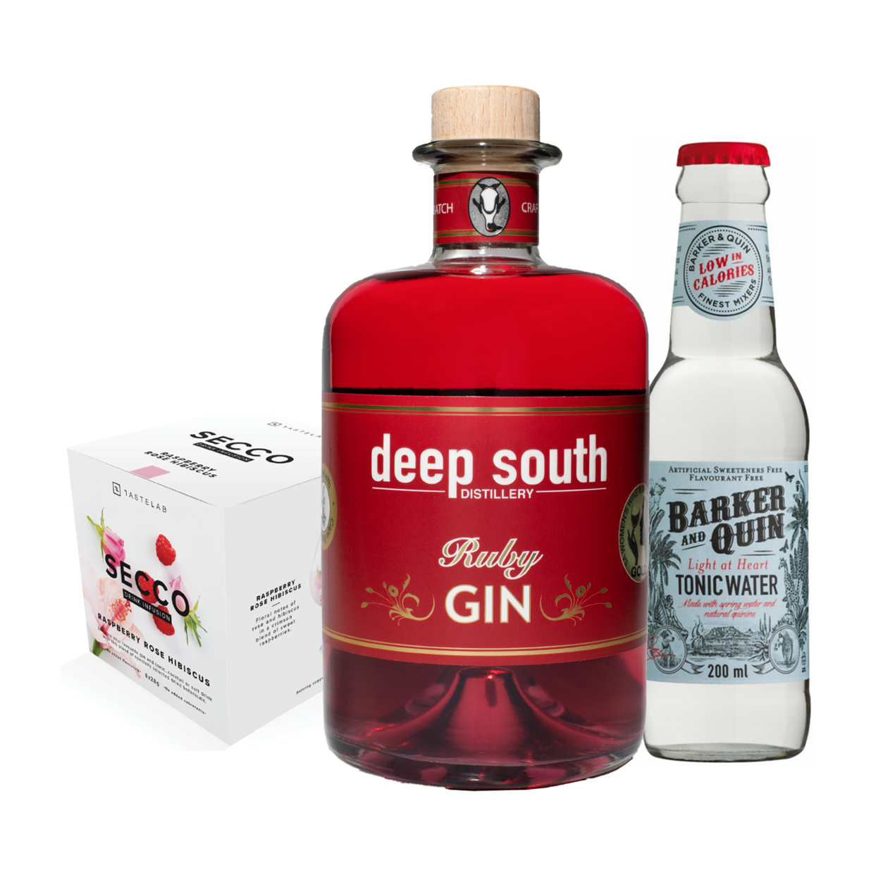 Buy Deep South Distillery Ruby Gin Hibiscus Tonic Secco Gift Pack