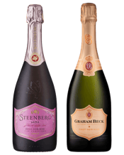  Graham Beck & Steenberg Duo<br>Pack Steenberg... 750ML STEENBERG 1682 PINOT NOIR ROSÉ CAP CLASSIQUE NV 750ML<br />An elegant wine with fresh aromas of raspberry, rosewater and toasted brioche, with a fine mousse and full mouthfeel.<br />Our pale pink 1682 Pinot Noir Rosé Cap Classique is fresh with fruity aromas of raspberry jelly, wild strawberry sorbet, red apple skin and toasted brioche. The wine has a very fine mousse that lifts the raspberry-like aromas and is balanced well with a creamy texture and bright acidity with a lingering dry finish. E