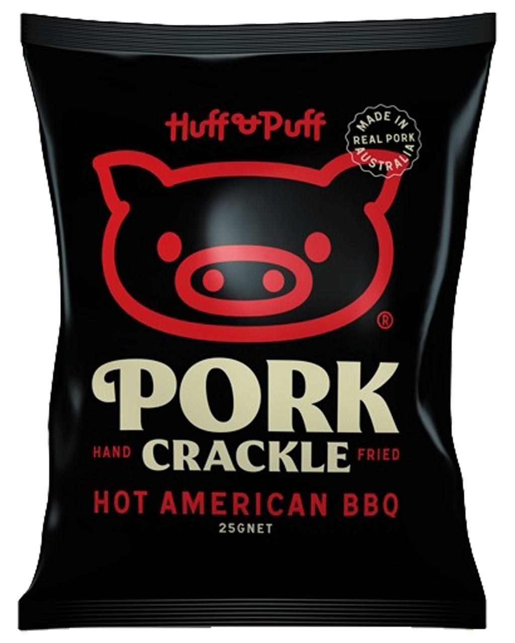 Huff Puff American Bbq Flavoured Pork Crackle 10X25G - Boozy