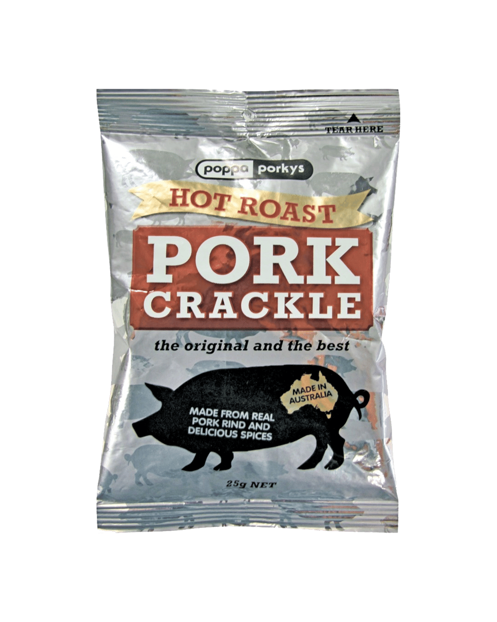 Buy Poppa Porkys Hot Roast Pork Crackle 10x25g Dan Murphy S Delivers