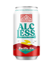Capital Brewing Co. Alc-less<br>Pacific Ale Can... 375ML The fate of your palate will rest easy in the hands of ALC-LESS, your zero hero! This full-flavoured, tropical Pacific Ale is everything you want in a brew, less the tomfoolery.<br />Hops: Citra, Motueka, Mosaic, Simcoe CRYO.