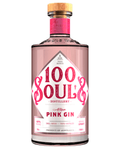  100 Souls Artisan Pink Gin  700mL The 100 Souls Artisan Pink Gin is infused with rose petals and hibiscus to create soft floral flavoured gin with an artsy twist. The rose and hibiscus produce its blush hue and delicate aroma, and the Szechuan, lemon thyme and mandarin marry a spice element that harmonizes the unique floral palate. Blending rose petals has resulted in a wonderful gin that reminds its creator of a soft pink sunset in the Hinterlands.
