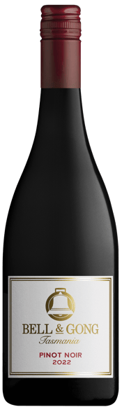  Bell & Gong Tasmanian<br>Northern Tasmania... 750ML This is a medium to light colour pinot noir, bright, with purple tinges. The bouquet is fresh, complex with cherry &amp; raspberry aromas. The palate is finely structured and intense, with precision and balance and a lingering finish of leatherwood honey. Very fine. Limited release.
