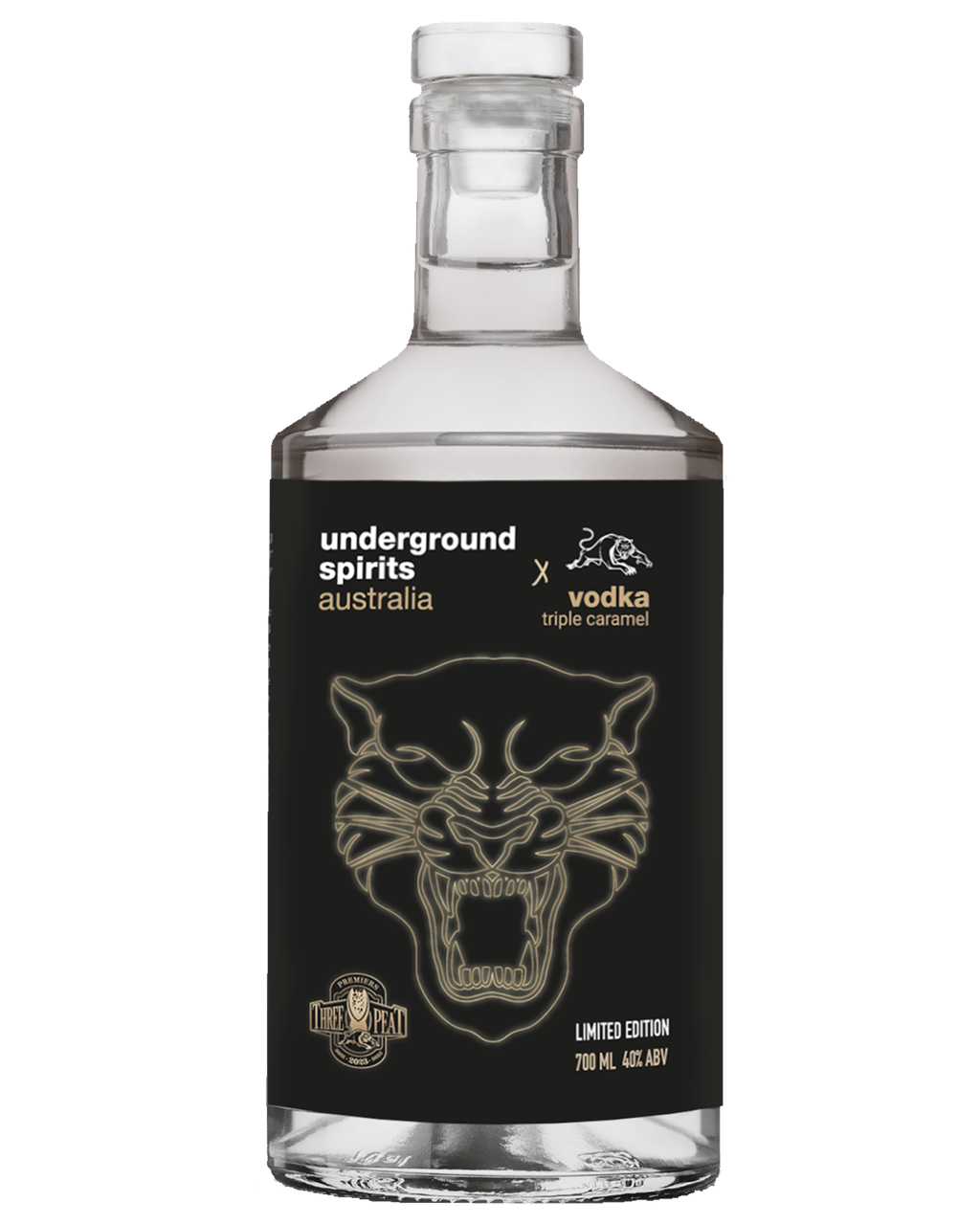 Buy Underground Spirits Penrith Panthers Three Peat Caramel Vodka 700ml Online (Lowest Price