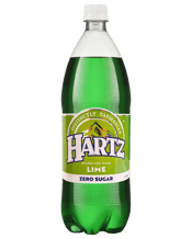  Hartz Zero Sugar Lime<br>Sparkling Soda 1.25l   Hartz Tasmanian Sparkling Soda is sourced from the remote wilderness of South West Tasmania. The unspoiled wilderness and natural waterways of an island world famed for its pristine qualities is captured in every bottle. Containing the perfect natural balance of minerals it has a distinctive, fresh taste. Made with zero sugar.