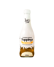  Juicy Isle Caramel Topping<br>375ml  375ML Juicy Isle toppings are great in Milkshakes, Cocktails or over Icecream.