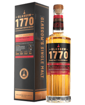  Glasgow Distillery 1770<br>Original 700ml  700ML Glasgow 1770 Single Malt Scotch Whisky, The Original, is the whisky that started it all. Our inaugural expression, The Original is a fresh and fruity single malt that combines the finest concerto malted barley with the purest Scottish water from Loch Katrine.<br>A minimum of 72 hours of fermentation combined with an extremely slow distillation results in a fruity and delectably sweet new make spirit which is then matured in first fill ex-bourbon casks before a finishing period in virgin American