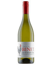  Domaine De Binet Hunter<br>Valley Crazy Coq... 750ML Vintage 2021 Region Hunter Hilltops, NSW. This year's wine is inspired by the classic Alsatian white wines of France, wines that are fruit driven and often a sweet touch.<br />A blend of Semillon, Riesling and Arneis produces a foral driven nose, middle palate sweetness with a crisp citrus finish. A perfect match for cheese and fresh seafood. Drink well chilled.