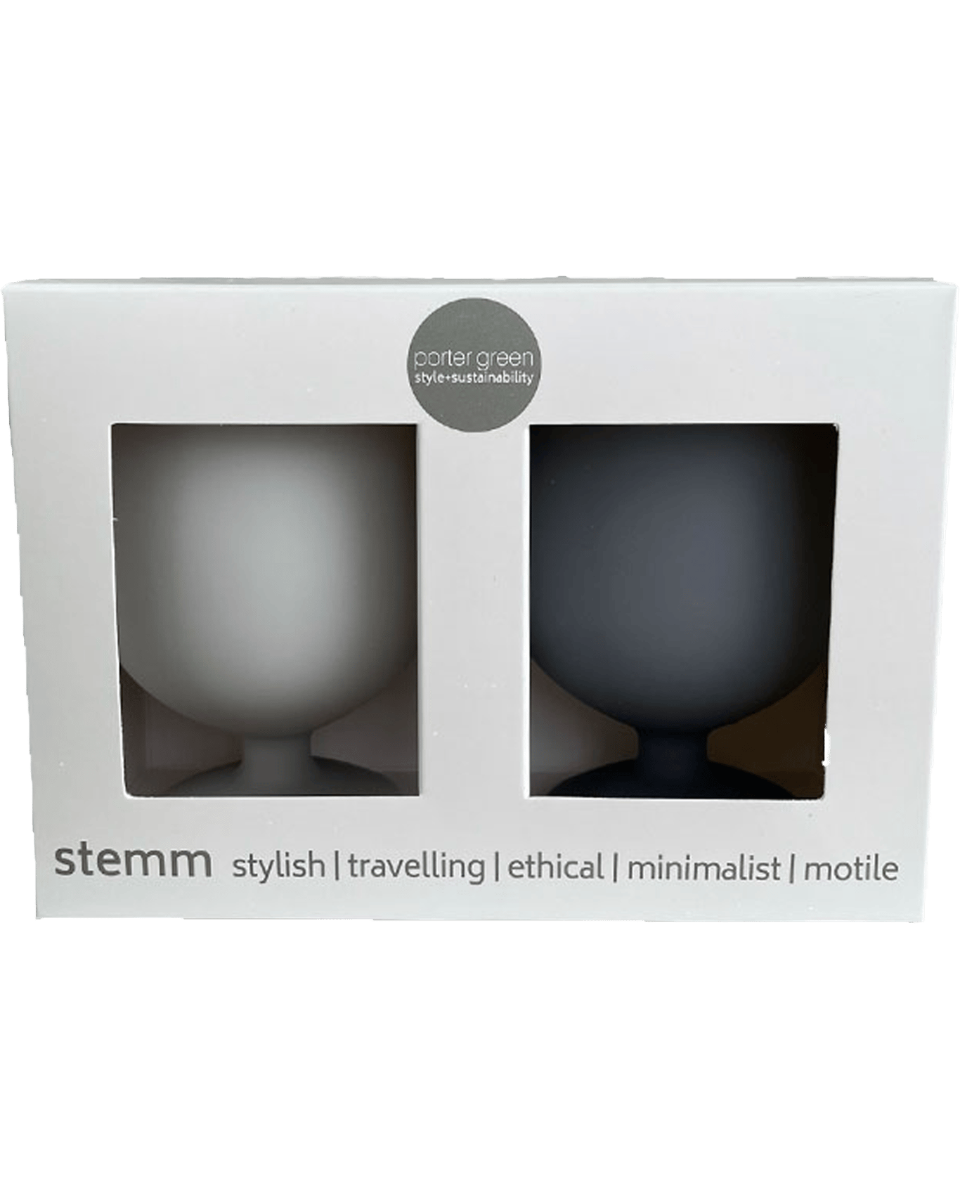 Buy Porter Green Unbreakable Silicone Wine Glasses Amstetten Stemm