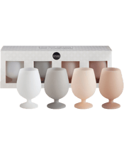  Porter Green Holiday Frost<br>Stemm Silicone...  Celebrate the magic of the holiday season with the famous stemm unbreakable wine glasses by Porter Green, the world leaders in silicone drinkware. Made from fda approved food grade silicone, lightweight, portable and dishwasher safe, stemm are the perfect stemmed glasses for all indoor and outdoor festive gatherings. These durable silicone wine glasses are also safe for use from minus 20 to plus 110°C (minus 4 to plus 230°F) - ideal for all your holiday fun! Designed for cozy Christmas gathering