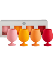  Porter Green Sunset Stemm<br>Silicone Unbreakable...  Discover the famous stemm unbreakable wine glasses by Porter Green, the world leaders in silicone drinkware. Made from fda approved food grade silicone, lightweight, portable, and commercial dishwasher safe, stemm are the perfect stemmed glasses for indoor or outdoor events and entertaining. These durable silicone wine glasses are also freezer, oven, and microwave safe, making them them ideal for family friendly activities. Designed for picnics, beach days, poolside, camping, boating, concerts,