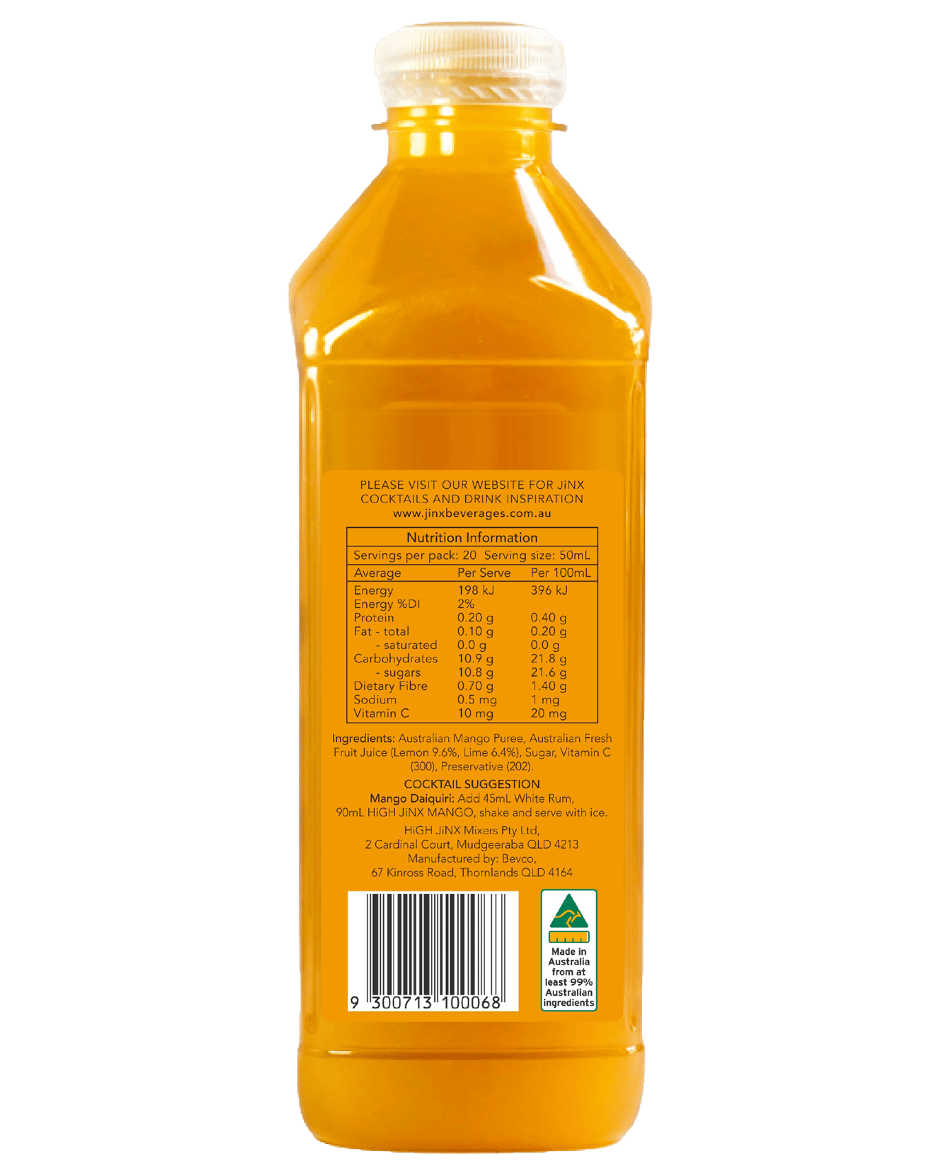 Buy High Jinx Mixers Mango Cocktail Mix 1l Online (Lowest Price
