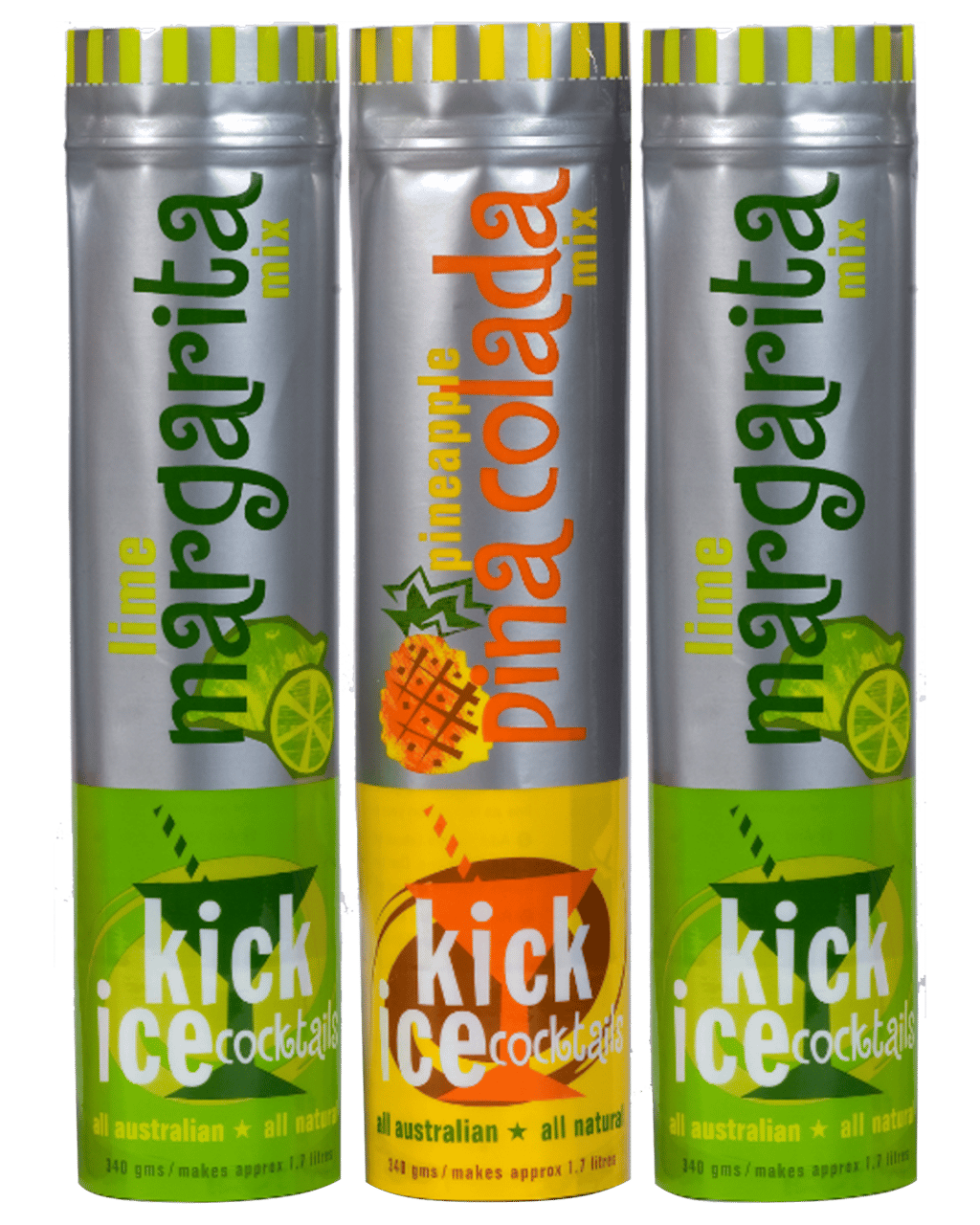 Buy Kick Ice Cocktails Pack 2 Lime Margarita's & 1 Strawberry