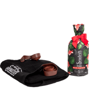  Seadrift Apron  0 A professional quality black Seadrift Bartenders Apron along with Hibiscus non-alcoholic 700ml pink style 'gin' gift pack. Made from a heavy duty black canvas, embossed with Seadrift logo. The apron features tan leather straps and has a double kangaroo pocket at the front for storage. Easy to wash with detachable straps.