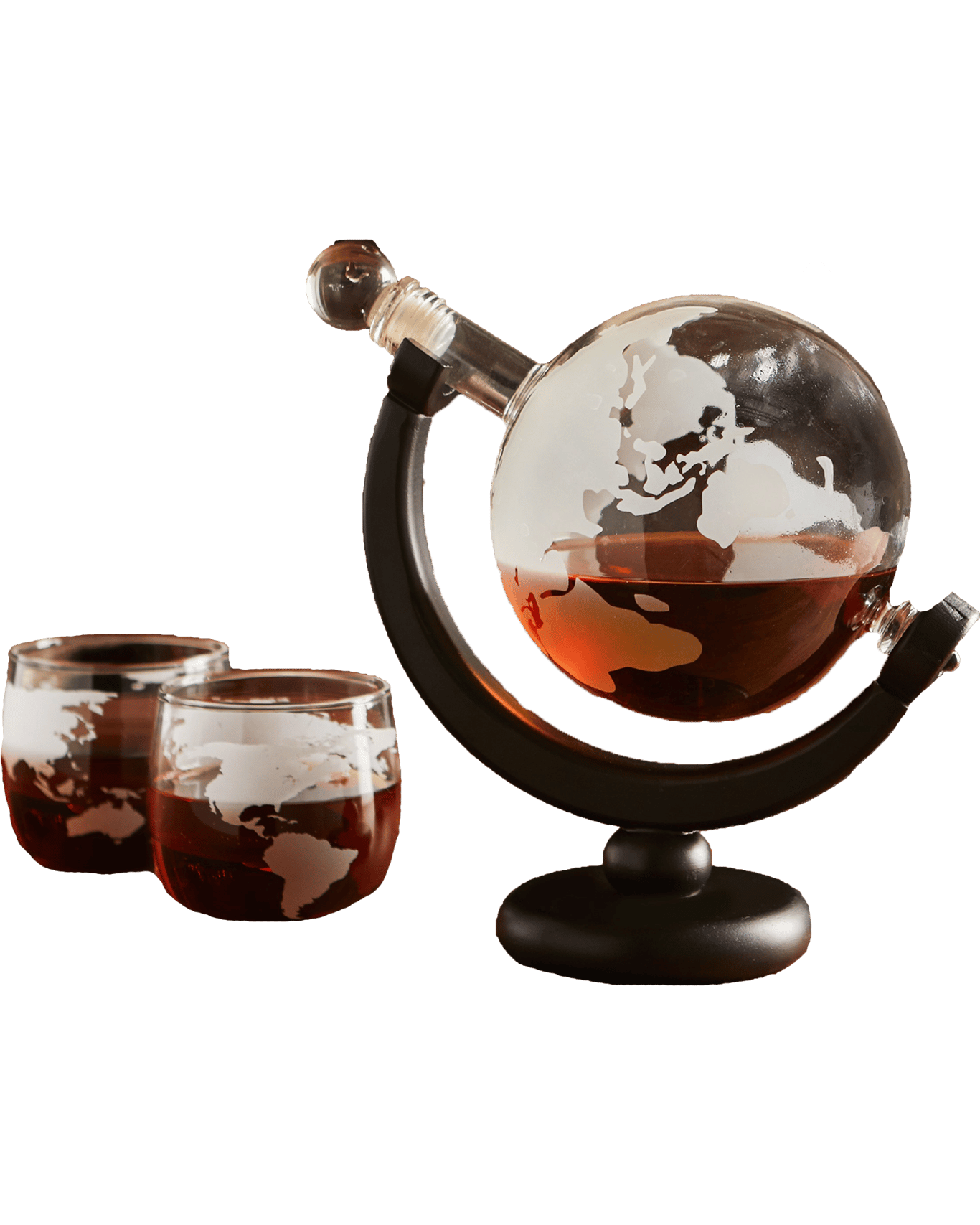 Buy Refinery Whiskey Decanter Globe And Glass 2pc Online (Lowest Price