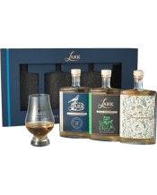  Lark Classic Wolf And<br>Christmas Triple... 300ML Lark Classic Cask 100mL<br />Lark Wolf Release IV 100mL<br />Lark Christmas Cask 100mL<br />Scan a QR code to enjoy a guided tasting with Craig Johnstone from Lark Distilling Co.
