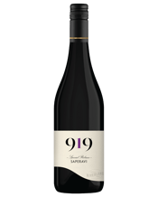  919 Wines Special Release<br>Riverland Saperavi... 750ML A rare gem<br>This special release is intensely purple with red & black tints. It has a complex aroma of savoury beetroot, mint and spices with a touch of chocolate, plum and mulberry. The palate is plush and beautifully rounded, with flavours of beetroot, nutmeg, nutmeg, star anise, roasted vegetables and black fruit, with an underlying charry fountain pen ink characteristic. It is rich and textured, with an even, long finish.<br>Pair this with a classic beef stroganoff. Drink fresh, or cellar