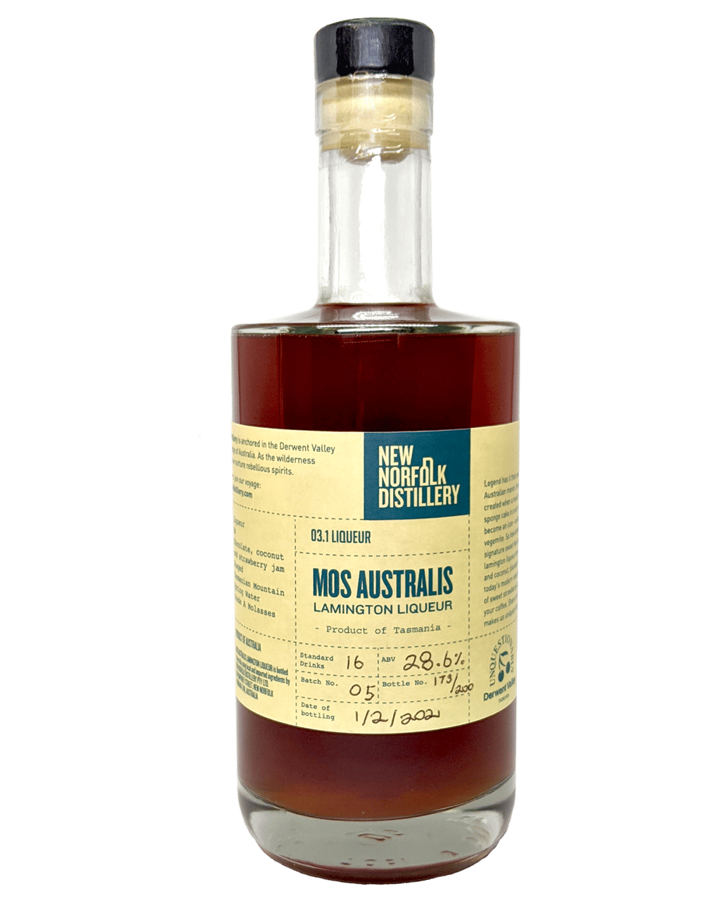 Buy New Norfolk Distillery Mos Australis Lamington Liqueur 700ml Online