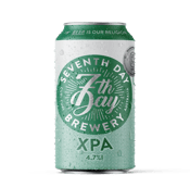 7th Day Brewery Xpa 375ml<br>Can  375mL 7th Day Brewery XPA. ABV - 4.7 % Extra Pale Ale. Very light body, fruity and floral hop profile with undertones of passion fruit.