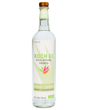  Koch El Mezcal Artesanal<br>Maguey Espadín 47%... 750ML About this mezcal<br>Blanco/Joven<br>Artisanal Mezcal Espadín<br>(Agave Angustifolia Haw)<br>7-9 years of agave maturation<br>Handcrafted in San Baltazar Guelavila's<br>village, Oaxaca<br>Two distillations in copper still<br>Notes:<br>Aromatics: herbaceous, river stones,<br>light smoked touches, pecan shells,<br>freshly-cut grass, campfire smoke, and<br>slightly under-ripe pineapple<br>On the palate: intense touch,<br>pineapple, roses and freshly cut grass<br>with lingering minerality, caramel,