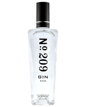 No. 209 Reserve Gin 750ml 750mL No. 209 opens up with a beautiful aromatic nose of predominately citrus and floral notes with a hint of spiciness. First across the palate are the citrus high notes, with lemon predominate followed by a hint of orange. As the spirit warms in the mouth, delicate floral notes are liberated from the bergamot and coriander. Mid-Palate, there is a pepper-like warmth from the emerging cardamom and juniper with a wonderful counterpoint from the mint-like componets of the cardamom. As the gin passes the
